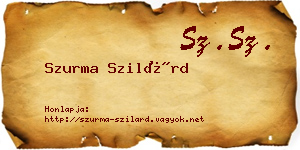 Szurma Szilárd névjegykártya