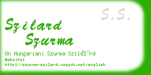 szilard szurma business card